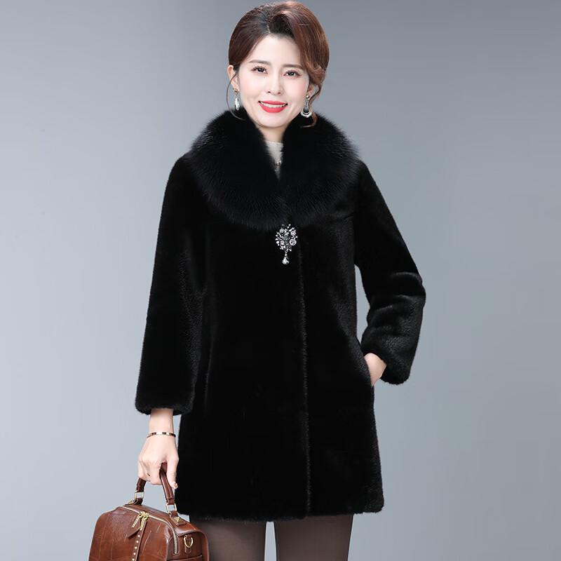 

XUEXI 2025 Women s Warm Mink Velvet Plus Size Coat 2XL