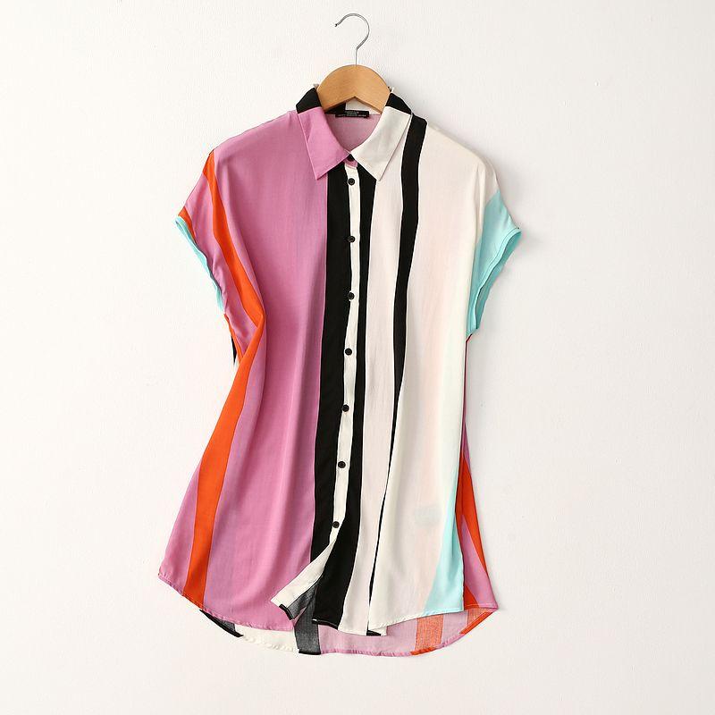 

Self-Retention ~ Foreign Trade Export Color Vertical Stripes Cotton Silk Sleeveless Waistcoat Shirts Summer Mid-Length Artificial Cotton Top Pale White Euro M/L
