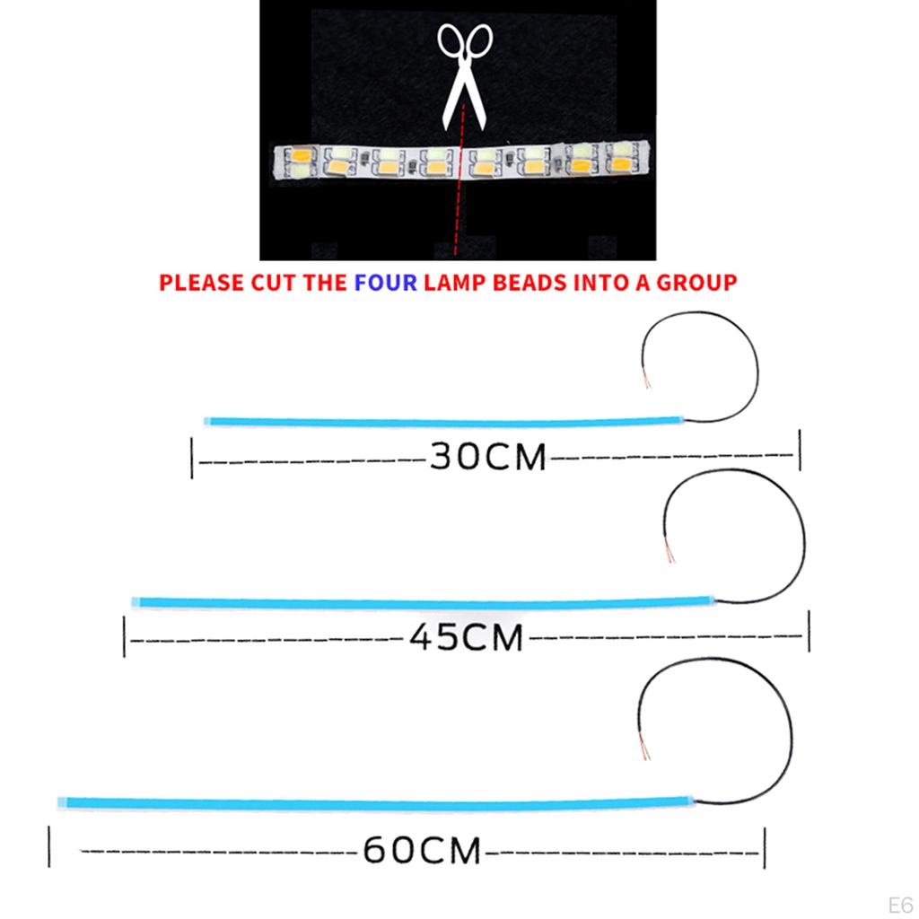 2 Car LED Daytime Running 12V Dual Color, Easy to install, Universal