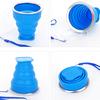 200ml Silicone Collapsible Cups for Camping Travel Small Portable Drinking Cup with Lids Reusable for Outdoor Hiking