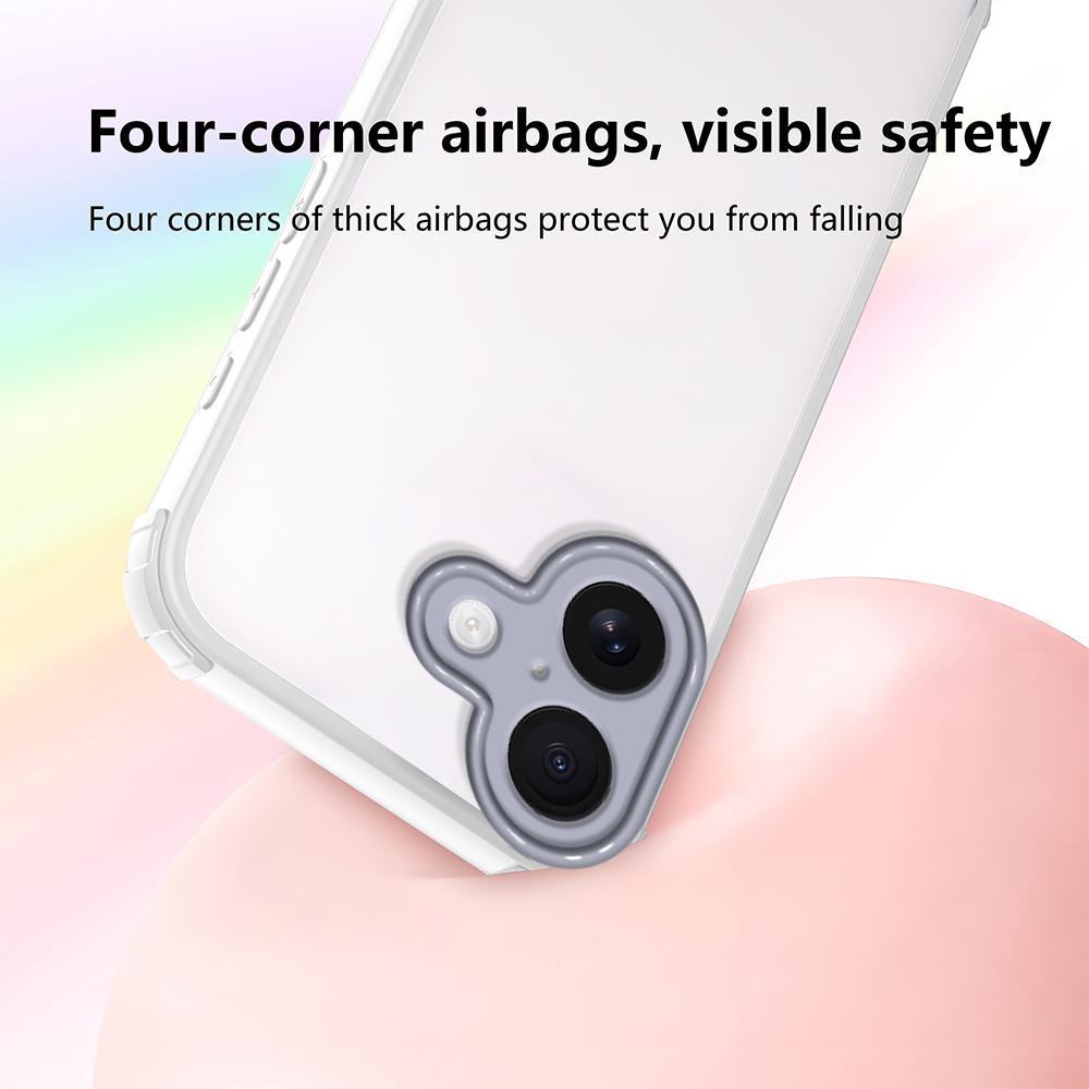 For iPhone 16 Case Reinforced Corner Shockproof TPU + Acrylic Phone Cover