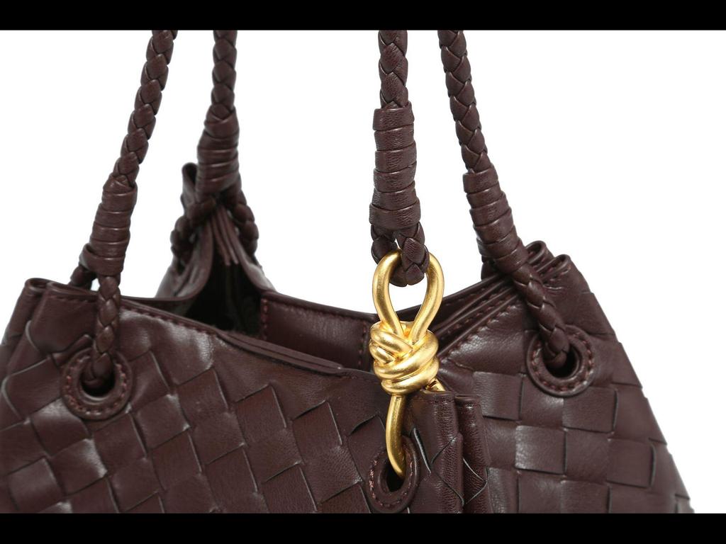 2025 Parachute Woven Bucket Bag: Fashionable European & American Knotted Crossbody Handbag