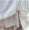 Women's White A-Line Cake Skirt - 2024 Summer High Waist Slim Fit for Pear-Shaped Figures