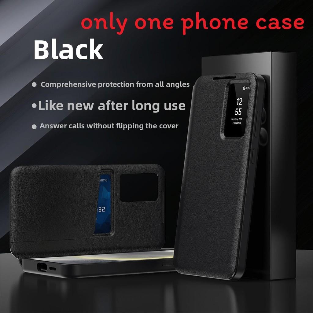 

Samsung For Galaxy A56 Phone Case With Card Clip And Intelligent Window Design