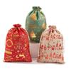 Christmas Cloth Bag Holiday Wrapping Sacks With Drawstring 19.69 X 27.56 Inch Extra Large Santa Sack Bags For Toys Presents