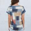 Summer Women's Printed V-neck Short Sleeved Casual Top T-Shirts
