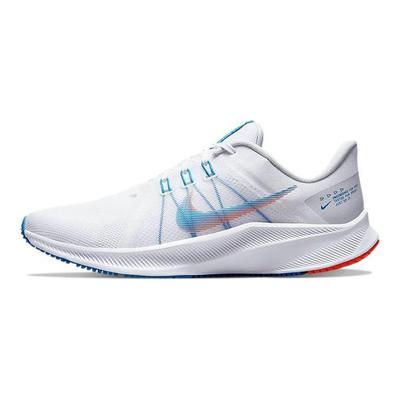 Quest 4 White Pure Platinum Men Sneakers Imperial-Blue Multi-Color DA1105-101