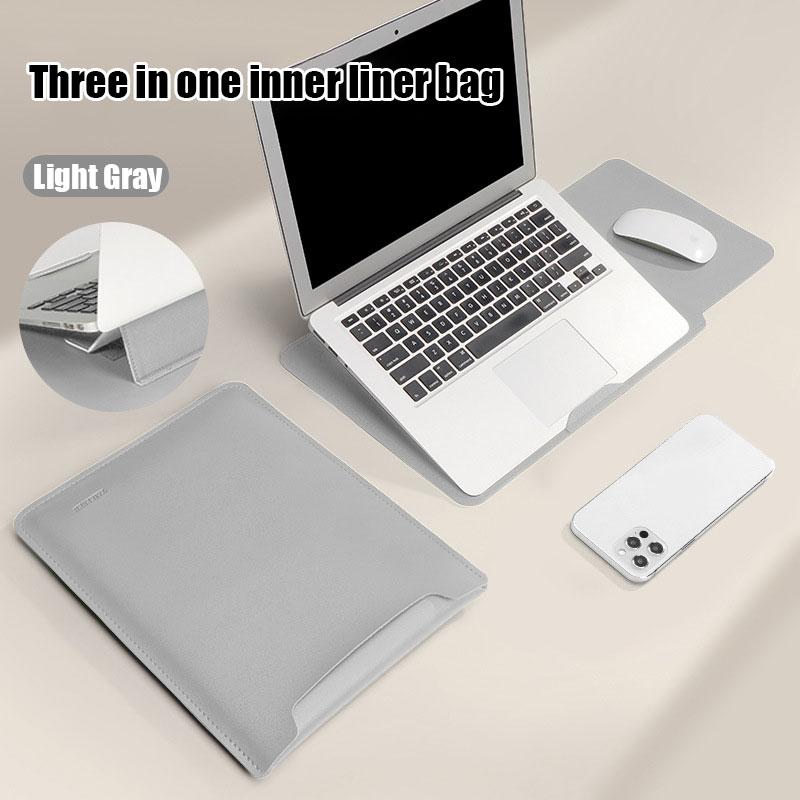 Sacoche Étui Housse d'ordinateur portable Trois-en-un Avec support Pour Apple Macbook 16 15 13 11 pouces Pour Lenovo Huawei Xiaomi ASUS Sacs pour Ordinateur Portable 13.6-14.2 in gris