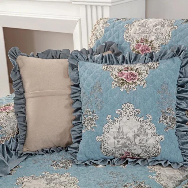 Four Seasons univerzální velká sukně potah na pohovku v evropském stylu protiskluzová podložka na pohovku luxusní obývací pokoj krajkový polštář na pohovku ručník