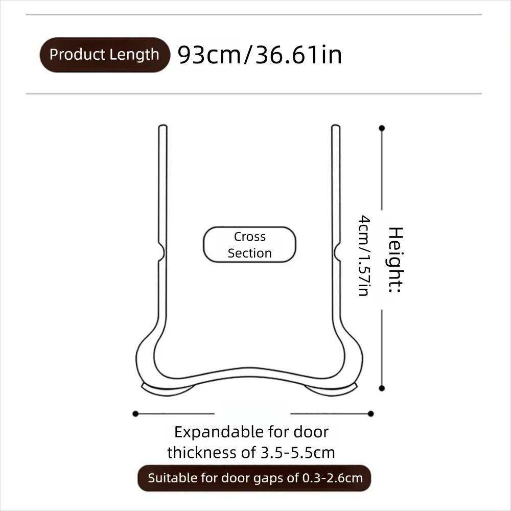 1 Stück 93 cm Selbstklebender Türbodendichtungsstreifen PVC Flexible Türspalt Wind- und Staubdicht Wetterstreifen mit Schalldämmfilz