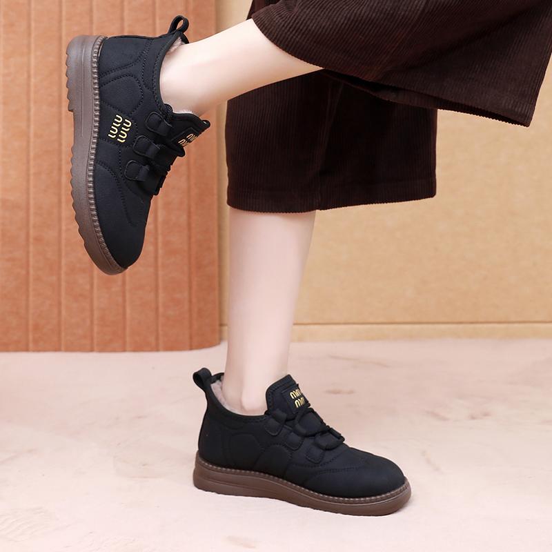 Winter Neue Damen Freizeit Baumwollschuhe mit Fleece für Wärme Modisch und vielseitig Rutschfest und langlebig Kostenloser Versand