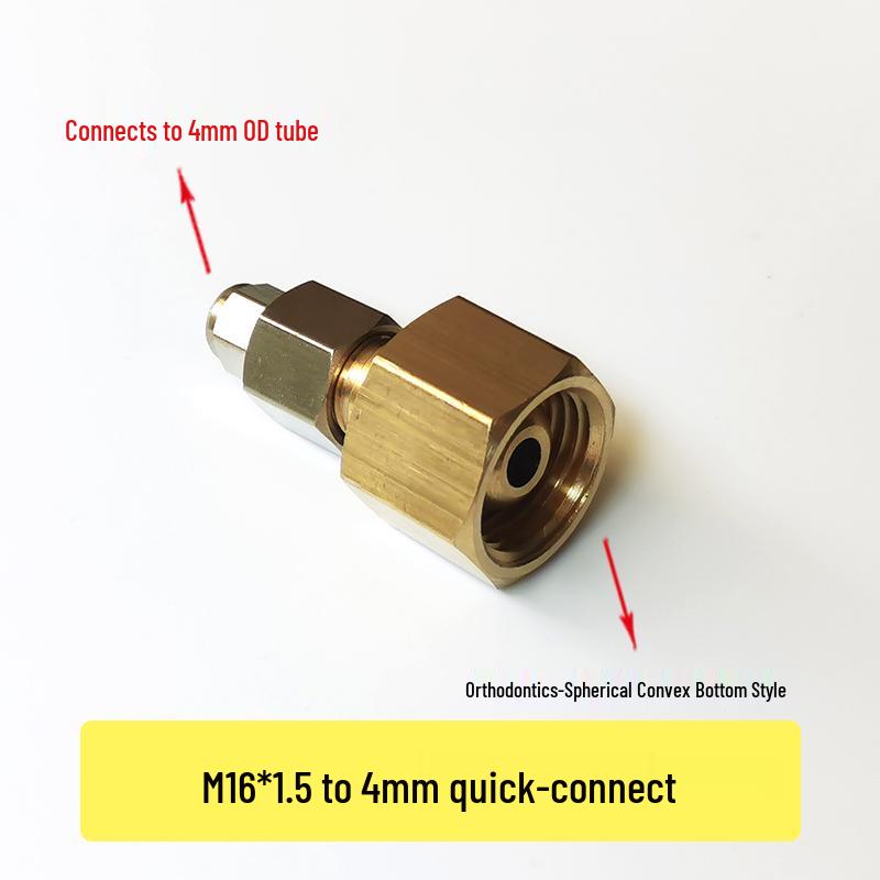Stickstoff-Druckminderer mit 4mm Schnellanschluss und Sauerstoffregler-Manometer M16-Adapter