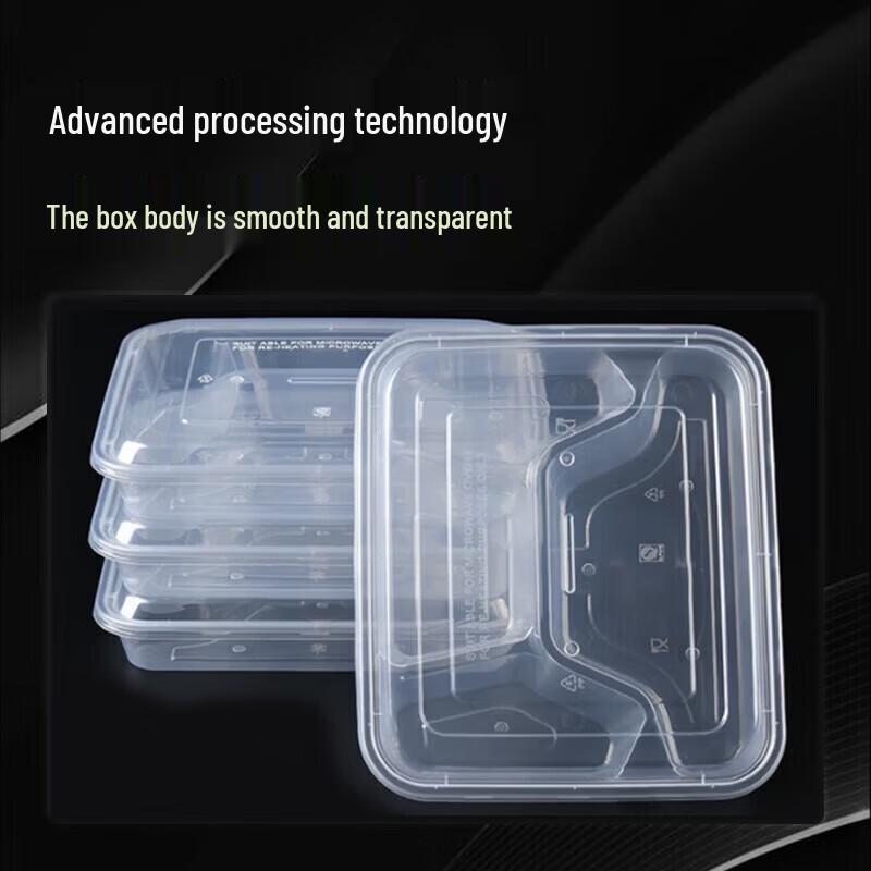 Rongandun Disposable 4-Compartment Food Container