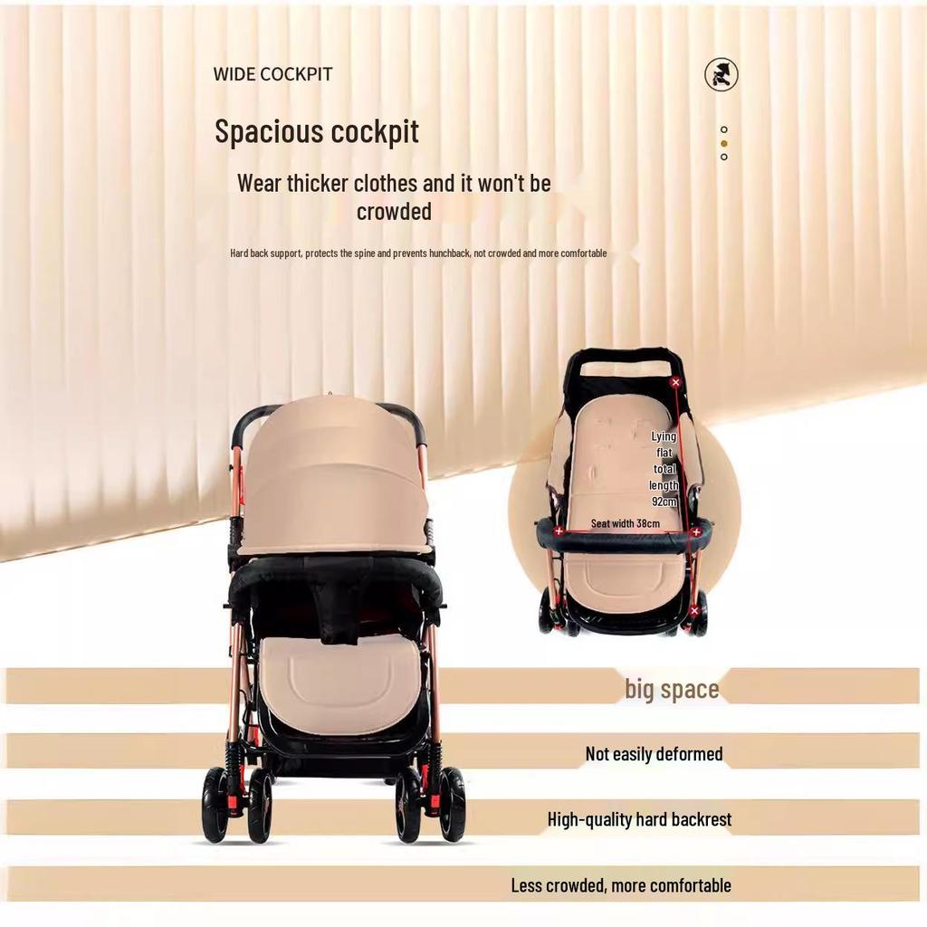Lightweight, High Landscape, Two-Way Folding Baby Stroller