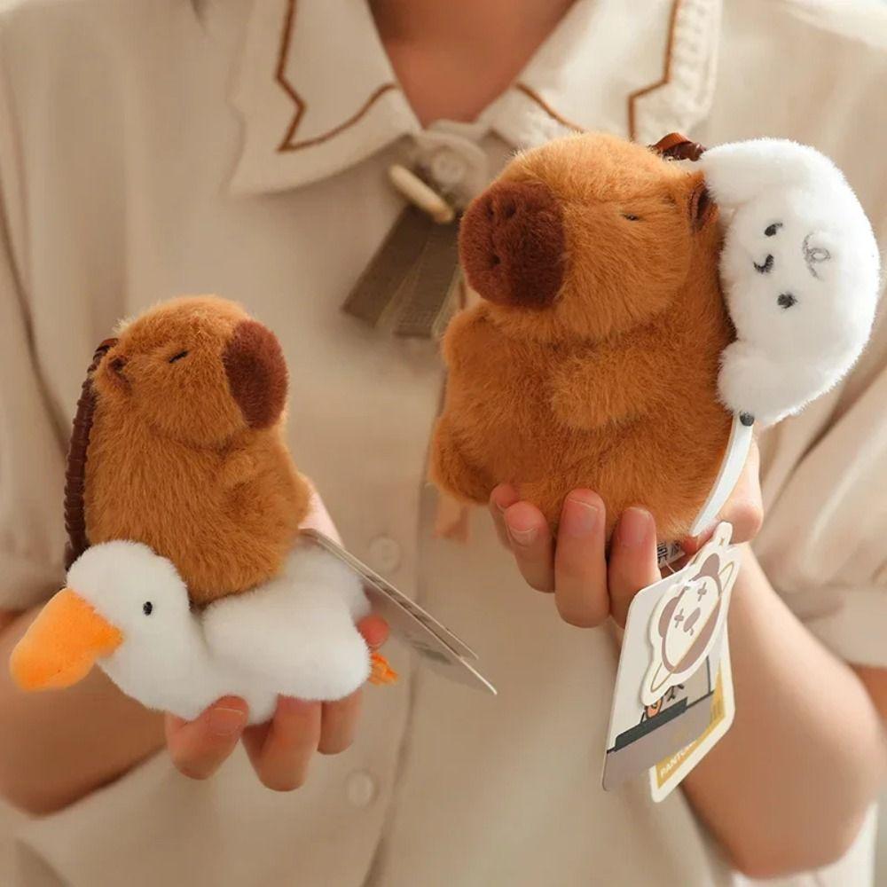 Stay Wire Capybara Plush Keychain Crocodile Capybara Plush Doll Capybara Plush Pendant Girls