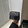 Beautiful exquisite mini square bag summer new solid color bow chain shoulder messenger bag women