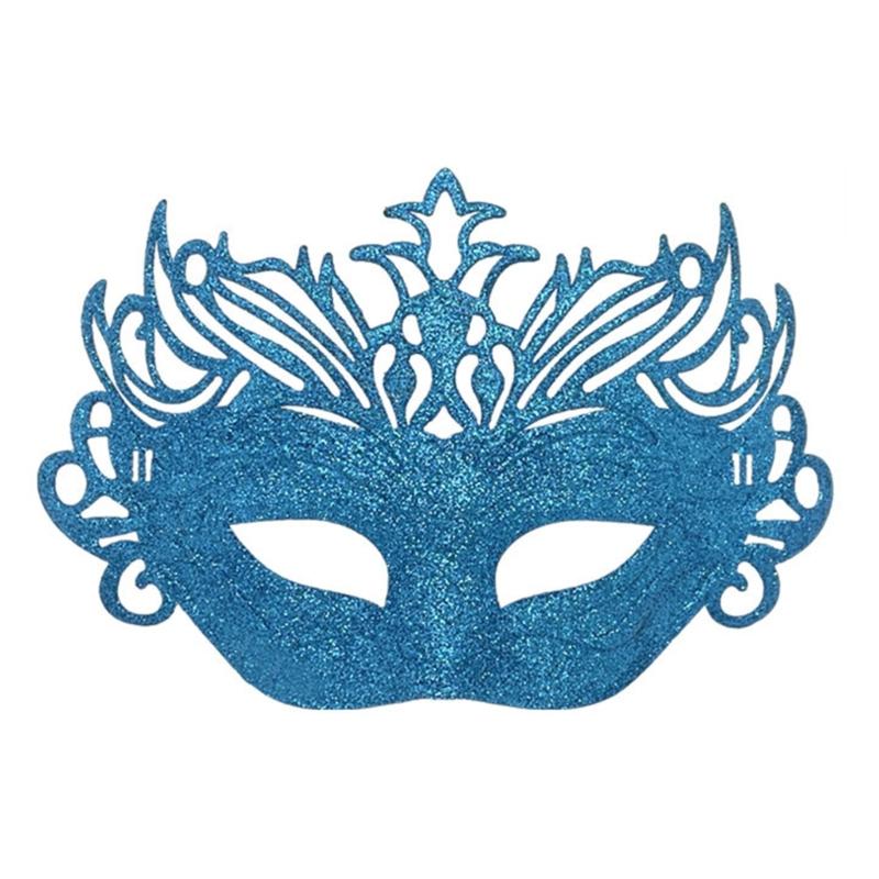 Breathable Half Face Role Play Mask Integrated Crowns And Sparkling Powder Effect For Themed Parties Cosplay Event