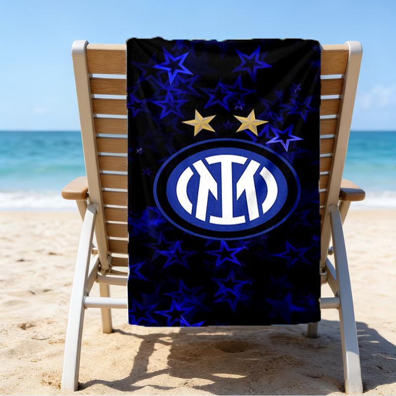 Proof Beach Towel with a Inter Milan Logo1 Pattern - Soft,absorbent,quick-drying,machine Washable - Perfect for Swimming,camping,bathing
