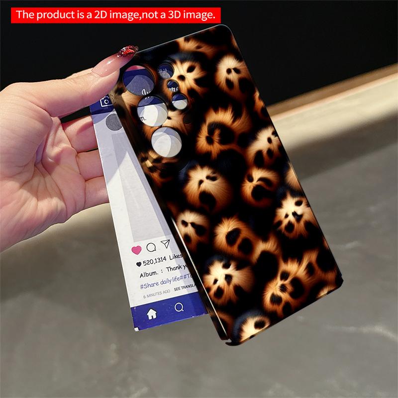 2DFlat Samsung Phone Case Leopard Spot Furry Pattern Phone Case Applicable To Galaxy S22 S23 S24 S25ULTRA S26 A12 A13 A14 A15 A16