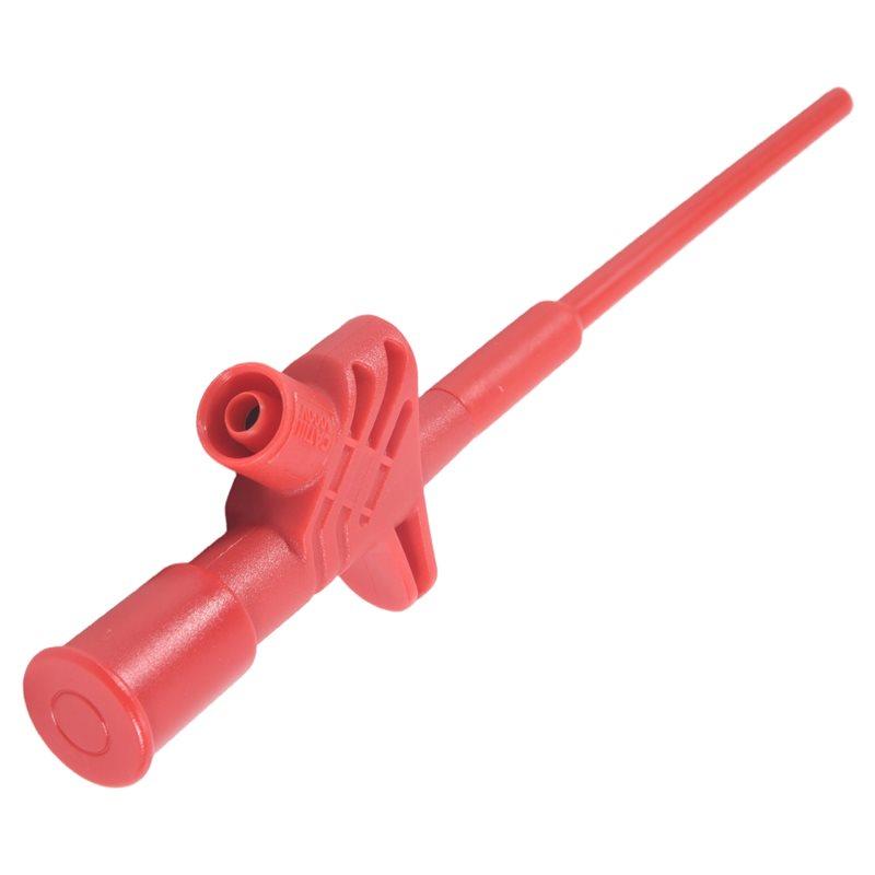 ABUL-2Pcs Quick Test Hook Clip Professional Insulated High Voltage Flexible Testing Probe 4Mm Banana Socket Red And Black