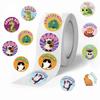 500 Pictures/roll Roll Stickers Tape Animal Slogan Handbook Material Decorative Envelope Seal Stickers