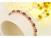 Rose Gold Plated Four-Leaf Clover Bracelet with Red Tourmaline and Ruby