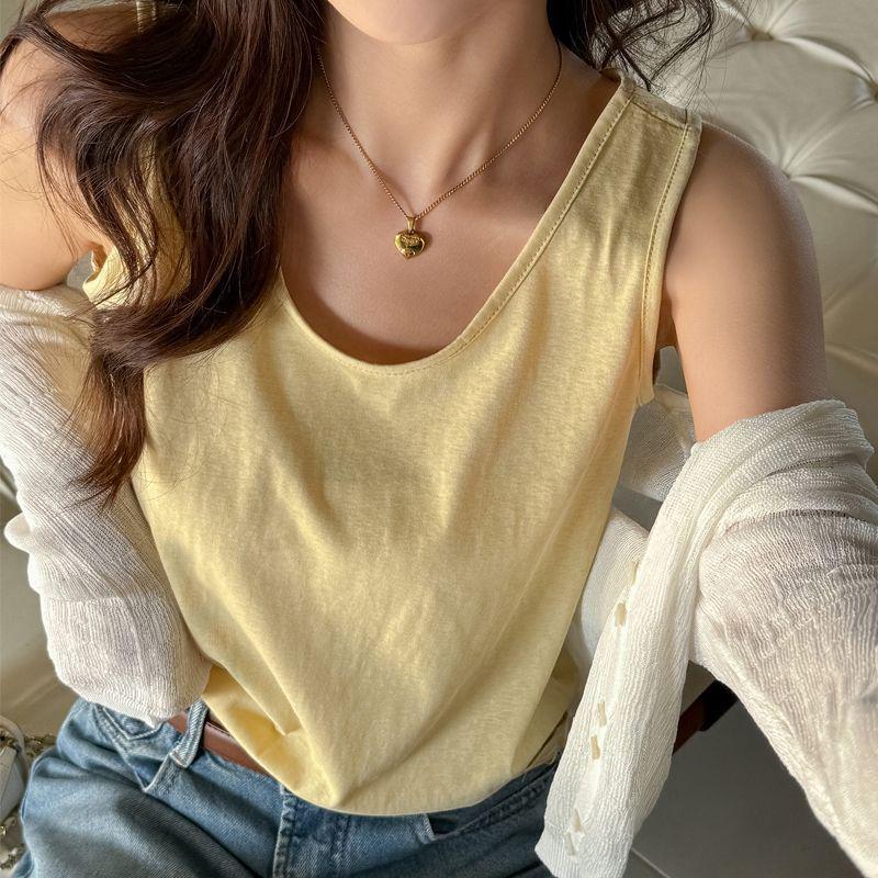 

Summer Sleeveless Cotton Top with Sun Protection M (95-115 jin)