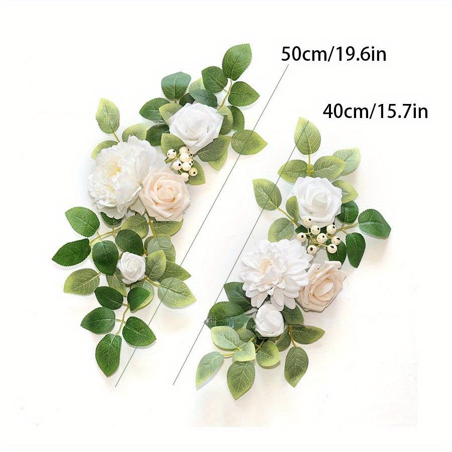 2Pcs Simulation Wedding Welcome Door Lintel Flower for Outdoor Wedding Ceremony Reception Entrance Party Banquet Easel Wall Decoration
