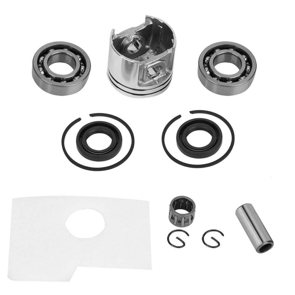 Aluminum Gasoline Engine Piston Kit Compact Piston Assembly Replacement for Stihl MS180 MS 180 018