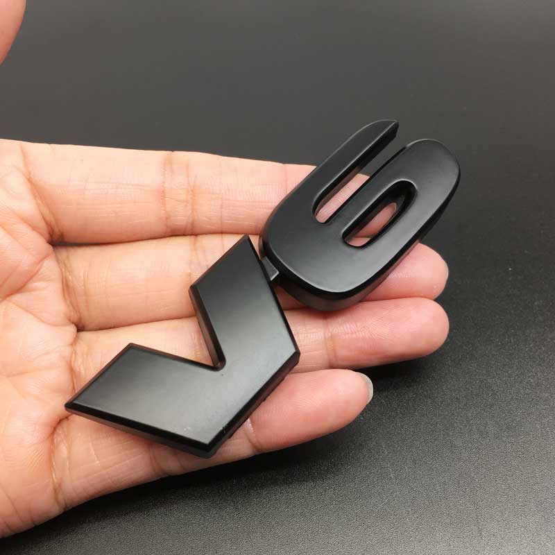 

Car Styling 3D Metal V6 Logo Car Sticker Emblem Badge V6 Sticker for Nissan Toyota Honda Ford Chevrolet Dodge
