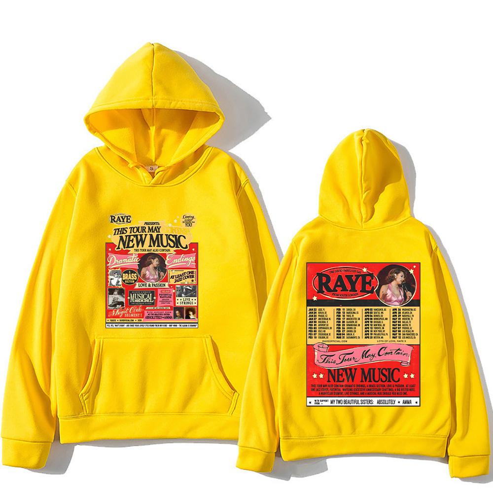 Raye Harajuku Fashion Hoodies Raye Tour 2026 Graphic Clothing Fall Long Sleeve with Hooded Men Women Sweatshirt Casual