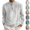 Men's Short Zip Pullover Turtleneck Long Sleeve Top