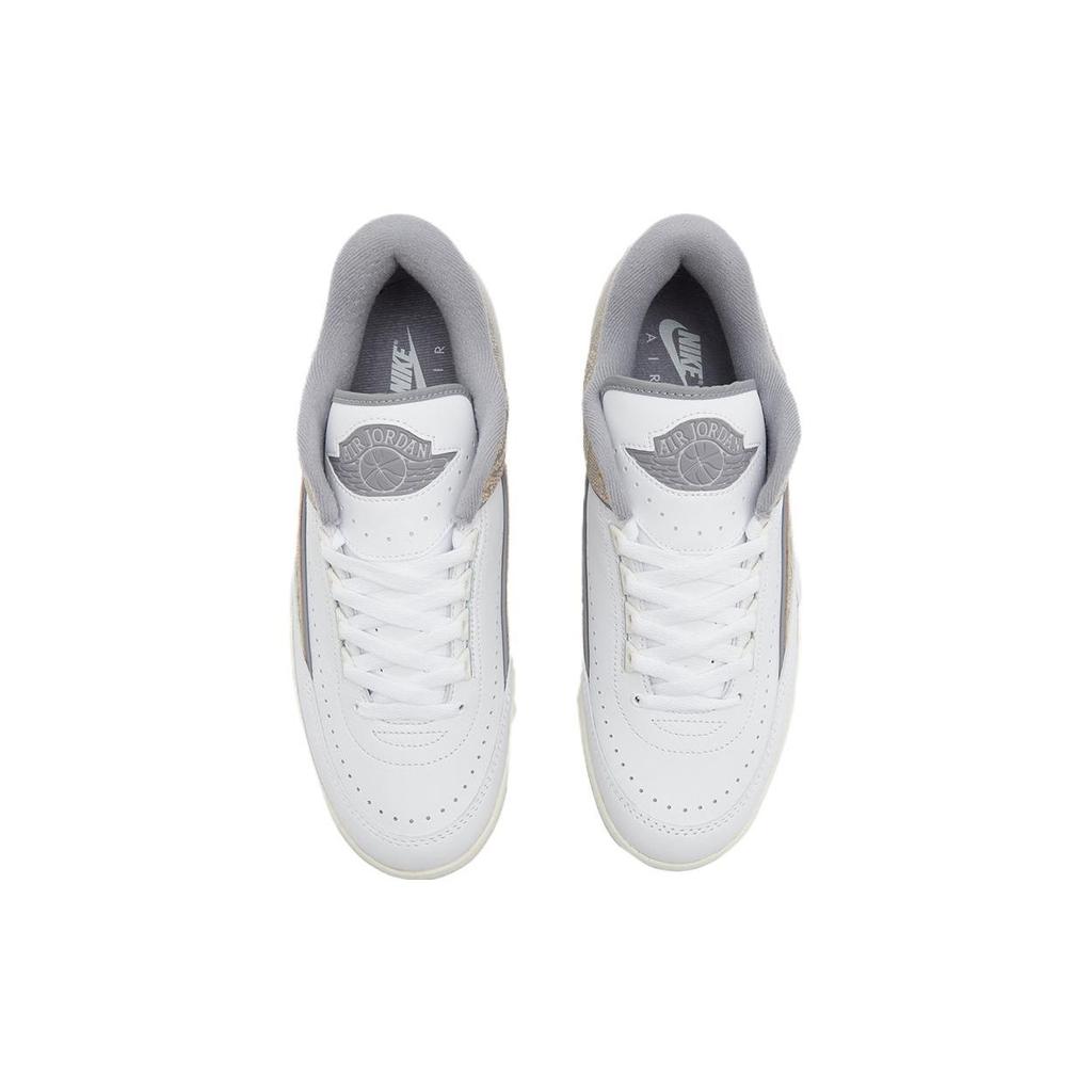 Air Jordan 2 Retro Low Python Erkek Spor Ayakkabı Beyaz Çimento-Gri Sanddrift DV9956-100