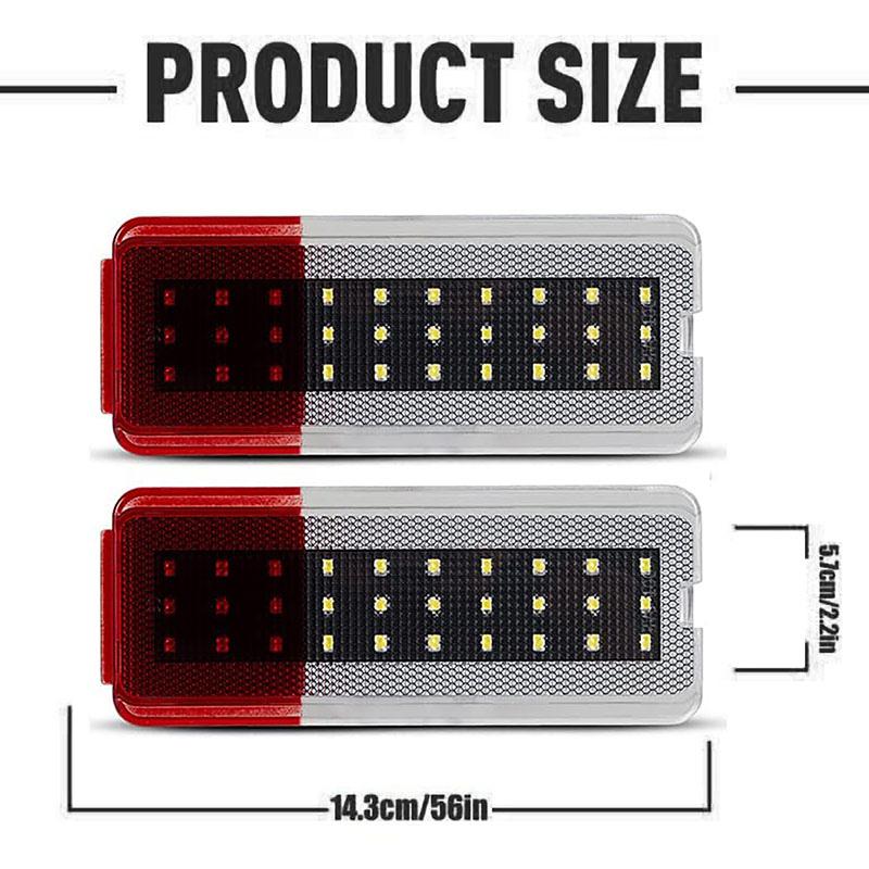 2Pcs LED Car Door Inner Panel Lights 30 SMD 3014 LED Chips For Ford F-250,F-350,F-450,F-550 Super Duty1999-2007 F81Z-2523820-AA