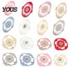Soft Macaron Color Tableware Retro Oval Lace Doily, Embroidered Rose Placemat, Elegant Floral Table Washable Linens Mat, Decorative Doilies for Dining