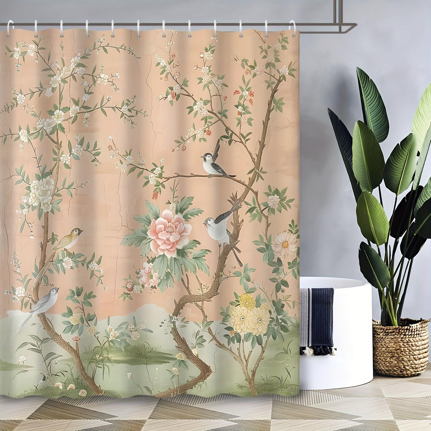 

Charming Pastel Floral And Bird Canvas Art Print For Home Decor, Perfect For Living Room And Bedroom Wall Art W60H190(CM)-1 Pcs
