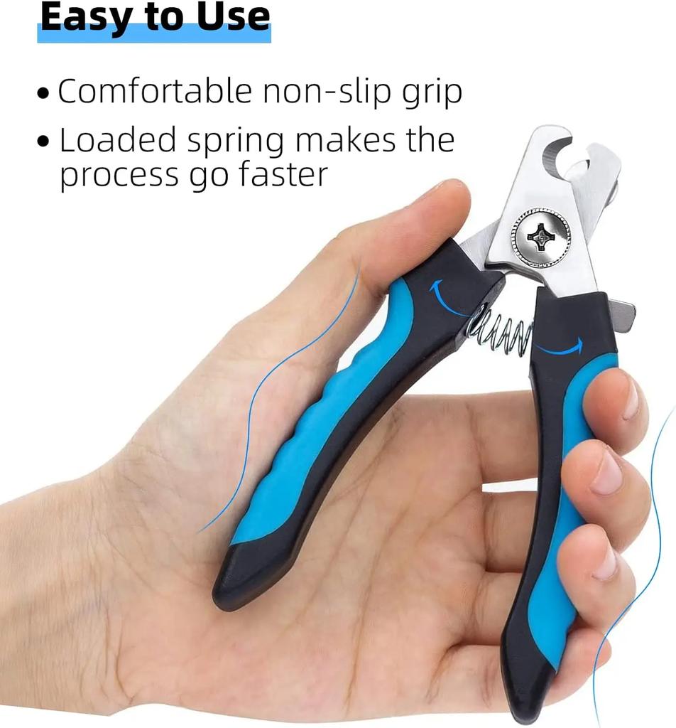 Stainless Steel Pet Nail Clippers with Sickle Large Dog Nail Clippers Nail Clippers Multifunctional Teddy Cat Grooming Scissors