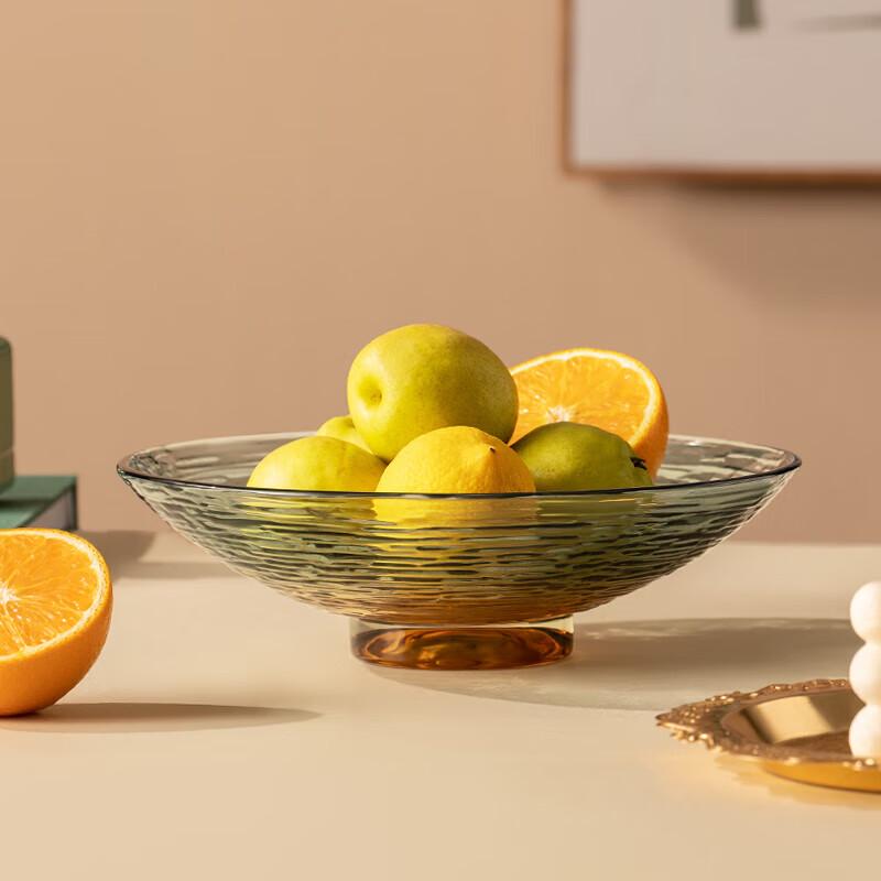 Retro Two-tone Soda-lime Glass Fruit Plate (2-Piece Set)