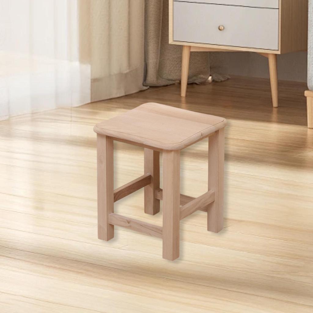 Wooden Foot Stool Change Shoe Stool Garden Plant Pot Display Stand Square Footstool for Bathroom Apartment Doorway Home Bedroom