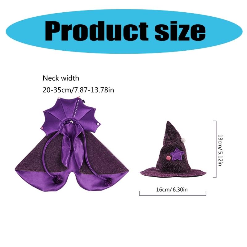 Soft Fashiona Hat Gothicism Witches Costume Hat Outdoor Activity Pet Hat for Kittens and Puppy Parties Event