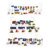 28Pcs 1:64 Scale Street Road Signs Playset S Scale Train Railway Sand Table Layout Decoration Diorama Scenery Model Decoration