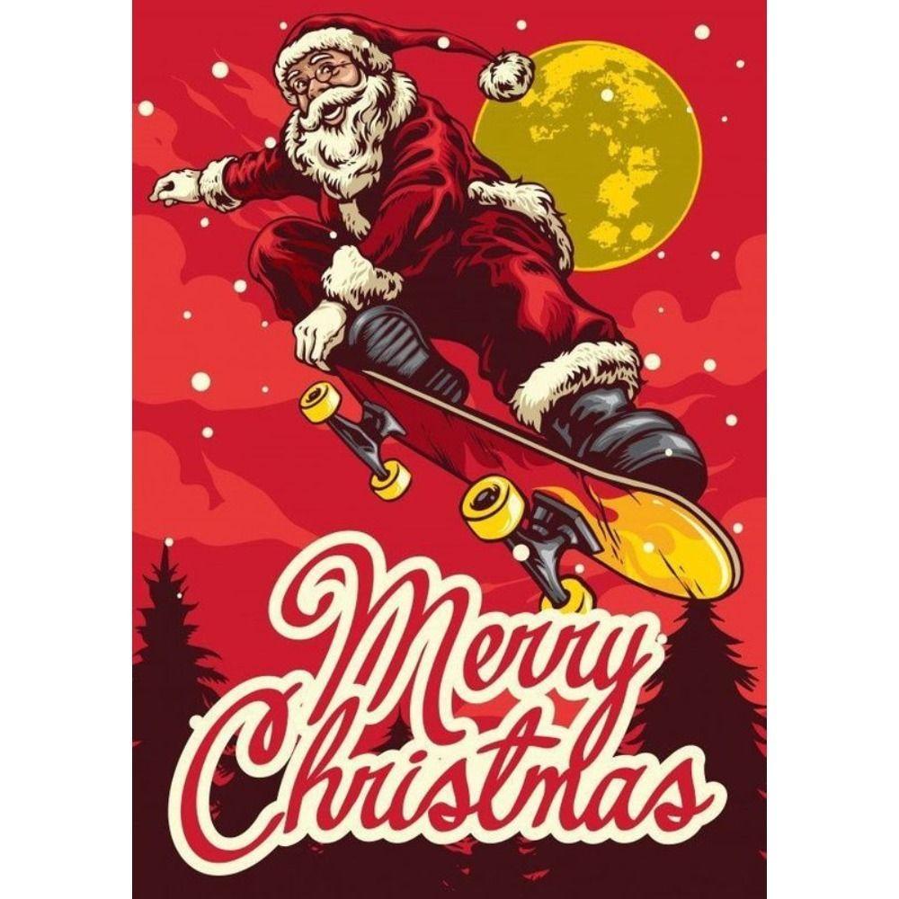 Vintage Christmas Metal Tin Sign Home Festive Wall Decor