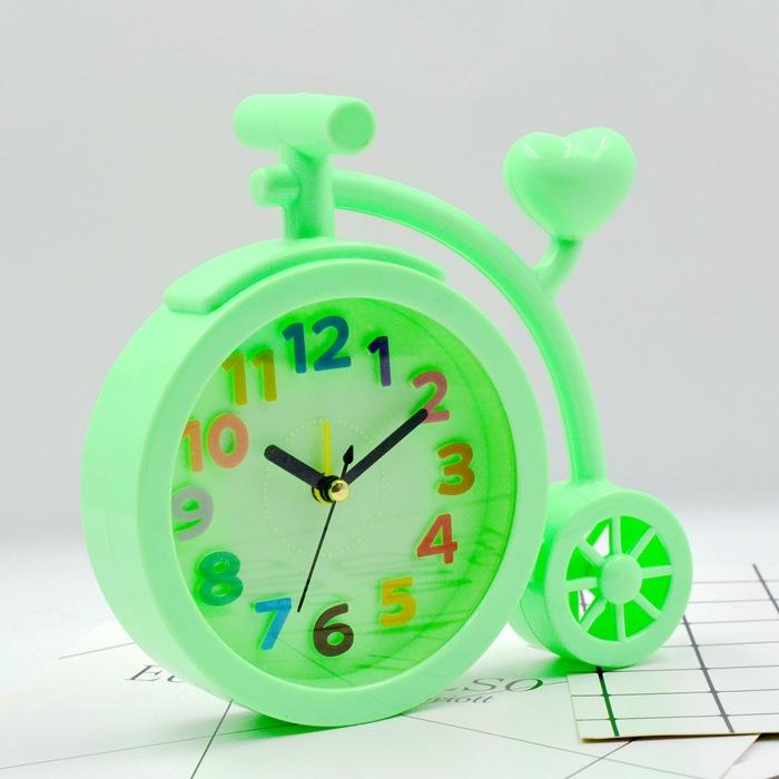 Korean Version of the Clock Candy Color 1D Digital Three-dimensional Clock Face Large Bicycle Student Alarm Clock 10 Yuan