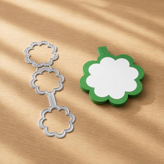 Fustella per Cartellino Fiore, Fustelle Metalliche Fiore, Stencil da Taglio per Etichette Regalo Fai da Te Segnalibri Goffratura, Materiali per Scrapbooking Biglietti