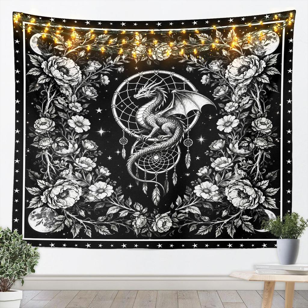 Bohemian Tapestry for Bedroom | Sun and Moon Wall Tapestry Aesthetic Antique Decor Cosmic Galaxy Tapestries, Universe Stars