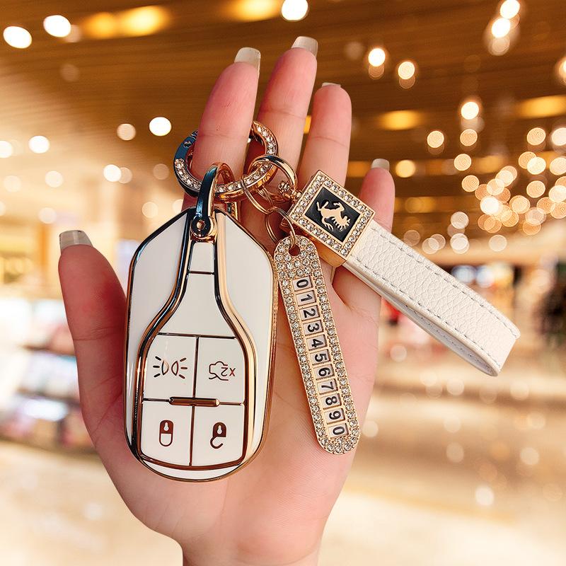 Applicable To the New Maserati Key Cover President Levante All-inclusive Protective Case Geberit Buckle Bag