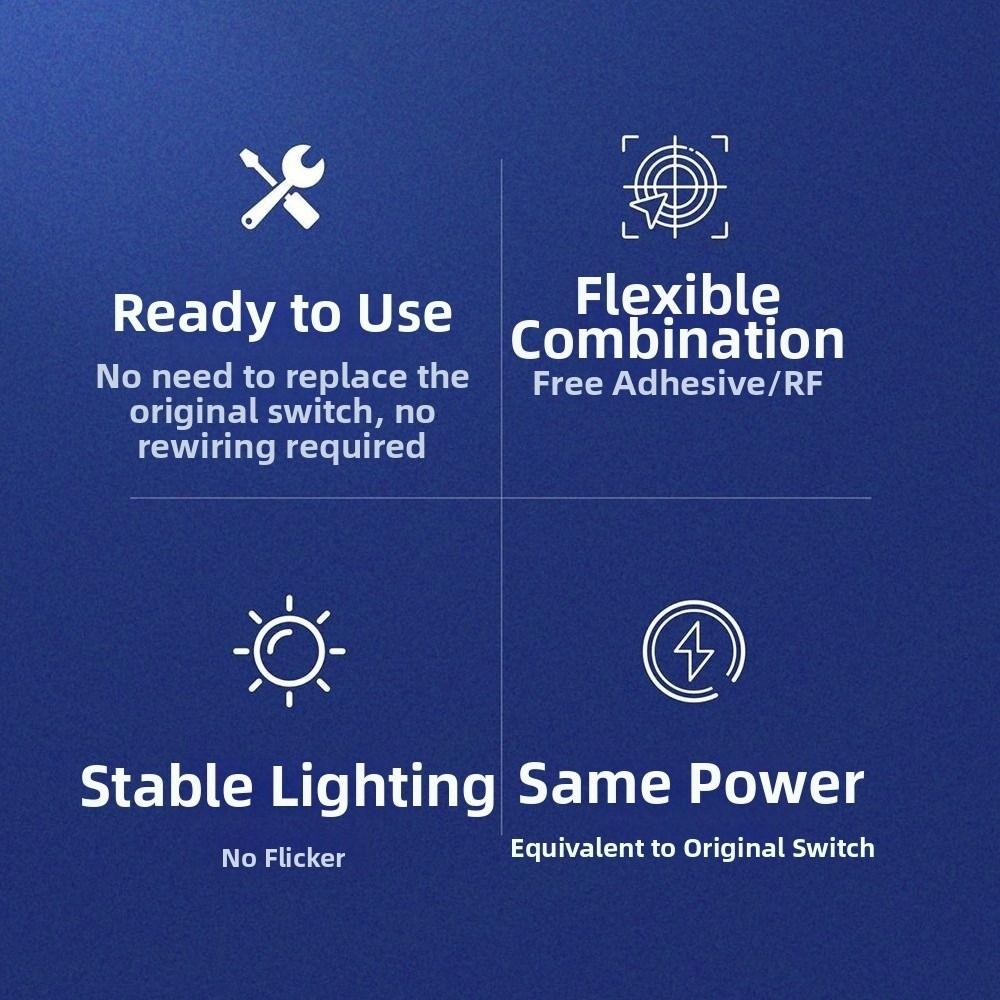 Wireless Control Wireless Remote Control Switch Adhesive Type Remote Control Light Switch  Home