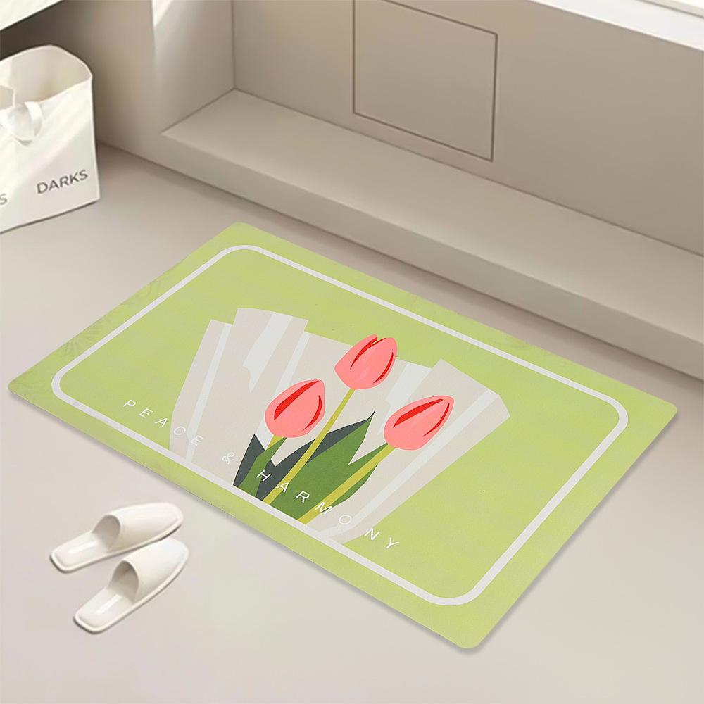 

Квадратный диатомовый коврик для кухни, коврик для слива, впитывающий коврик для ванной, современный простой ковер 40*60