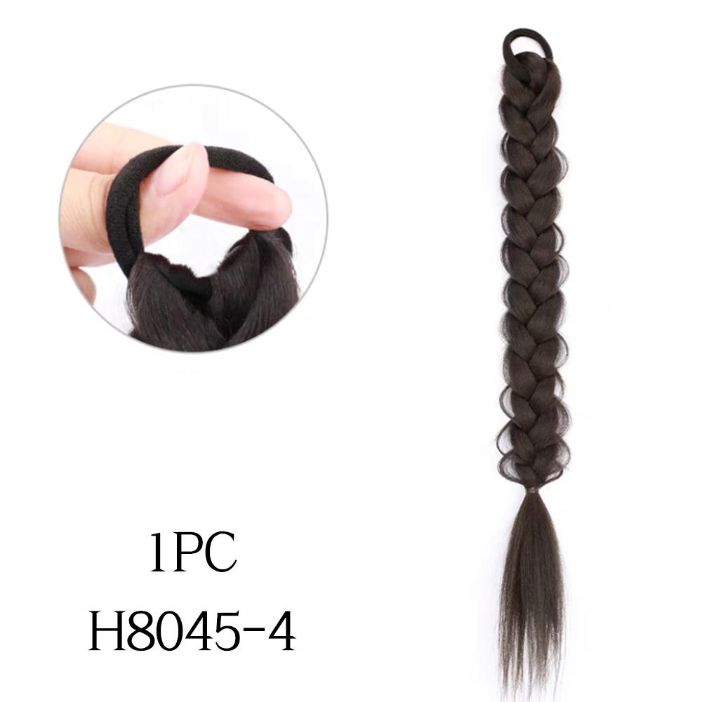 

Синтетичний довгий плетений кінський хвіст, подовжена резинка, високотемпературне волокно для жіночого святкового одягу