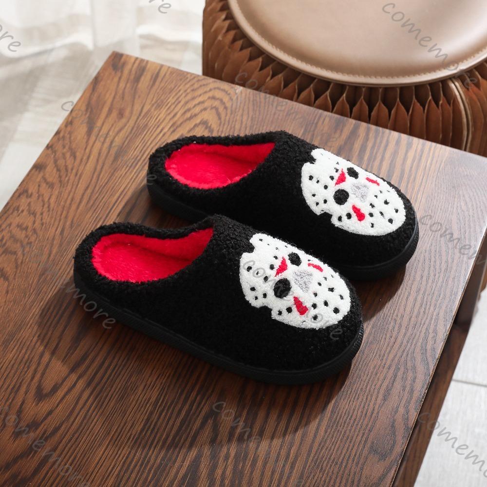 Fashion Comemore Slippers for Women Autumn and Winter Home Halloween Indoor Non-slip Cotton Slipper Padded Warm Soft Sole Slides Shoes